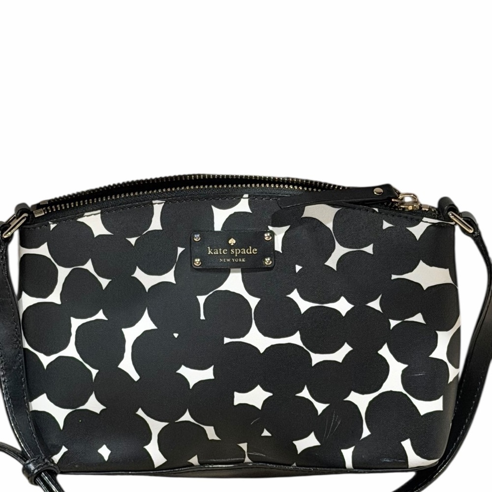 Kate Spade Black White Polka Dot Grove Street Millie Crossbody - Picture 2 of 10